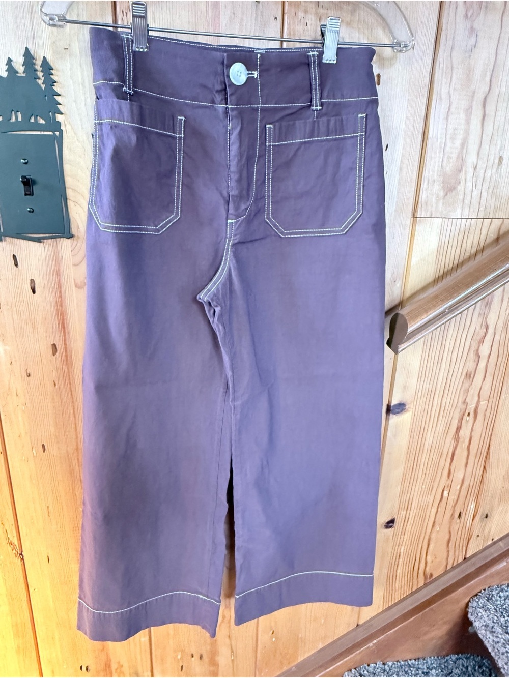 Anthropologie Maeve Colette ~ Petite Brown Wide-Leg Capris ~ 26P